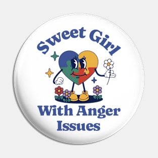 Sweet Girl With Anger Issues Shirt, Funny Women Shirt, Oddly Specific Shirt, Funny Meme Shirt, Sarcastic Saying Shirt, Cartoon Meme Shirt Pin