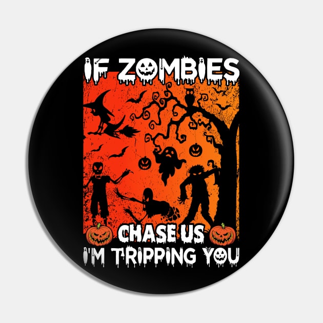 Halloween Zombie Chase Pin by Lin-Eve