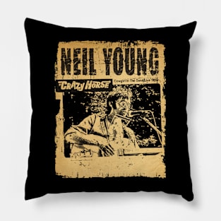 neil young vintage// Design On tshirt for to all supporters Pillow