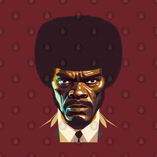 Samuel L Jackson Pulp Fiction Fan Art by DankFutura