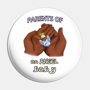 Parents of an Angel Baby (Black) Pin