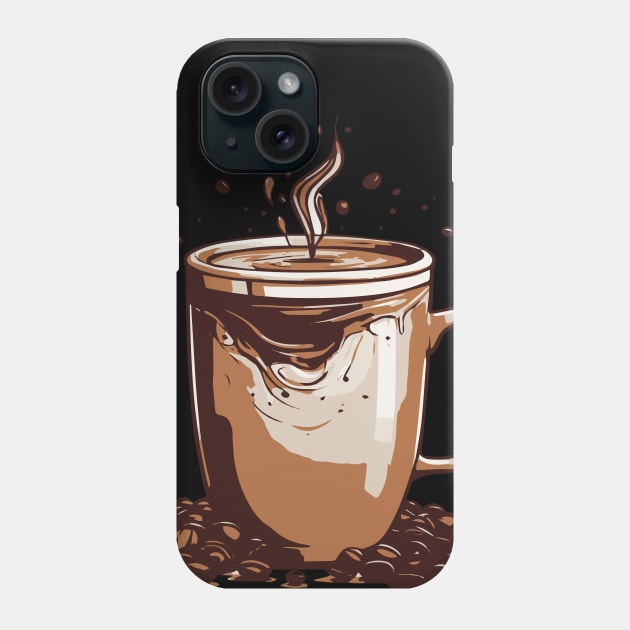 Coffee & Brown Phone Case by CurlyLamb