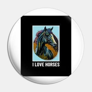 Horse Lover Art Pin