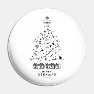 Merry christmas - Merry geexmas - Geeks - BLACK EDITION Pin