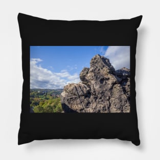 Devil's Wall, rocks, Blankenburg, Harz, Saxony-Anhalt, Germany Pillow