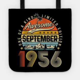 Awesome Since September 1956 Vintage 67th Birthday Tote