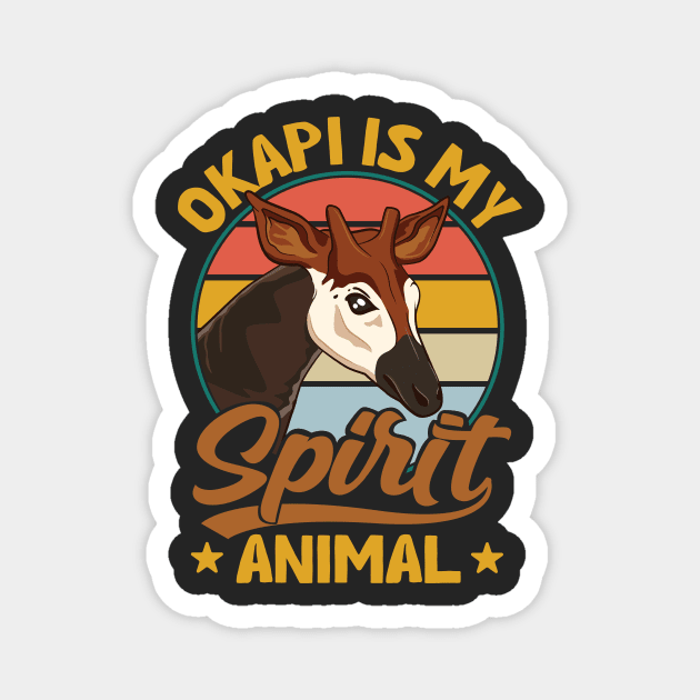 Okapi is my Spirit Animal - Congolese Giraffe Magnet by bangtees