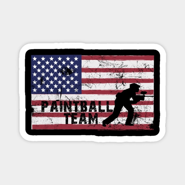 Paintball Team US Flag Magnet by BestsellerTeeShirts