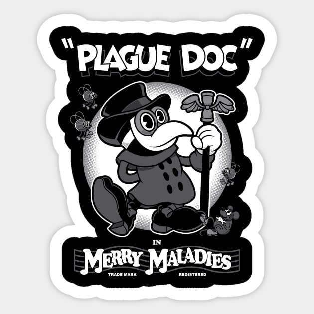 Merry Maladies - Vintage Cartoon Plague Doctor - Rubber Hose