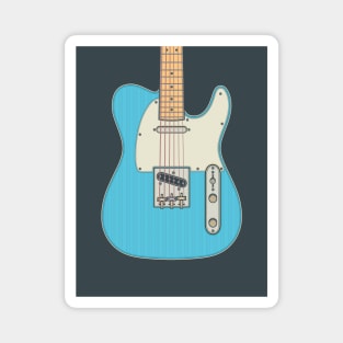Miami Blue Telly Guitar Magnet