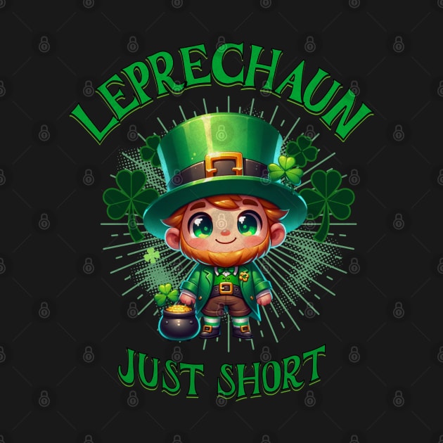 Leprechaun Just Short Funny Cute St Patrick's Day Irish Lucky Shamrock St Paddy's Day by Carantined Chao$