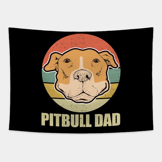 Pitbull Dad | Dog Owner American Pitbull Terrier Tapestry by Streetwear KKS