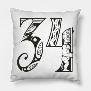 Tribalnumbers Tatto 34 Pillow