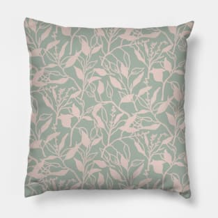 Blush and Sage Ferns Pillow