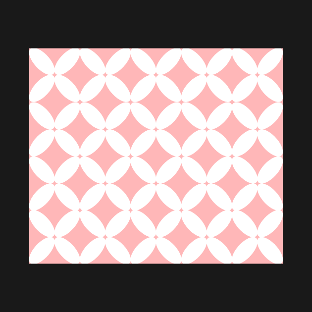 Abstract pattern - pink and white. by kerens