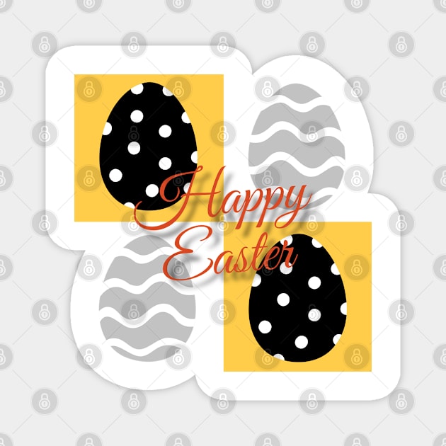 HAPPY EASTER,Easter egg Magnet by zzzozzo