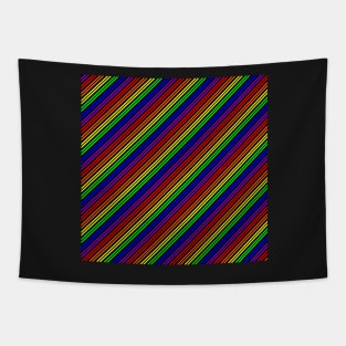 Pride Rainbow Pattern #1 w/ Black Background Tapestry