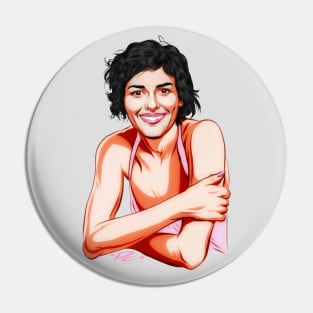 Audrey Tautou - An illustration by Paul Cemmick Pin