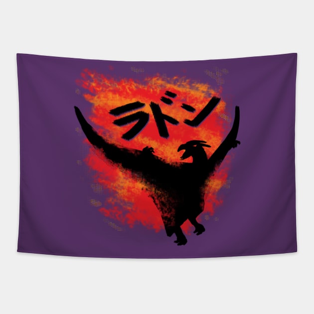 Pterodactyl Firestorm Tapestry by Jo Tyler