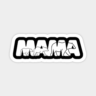 Mama Bear T-shirt White Magnet