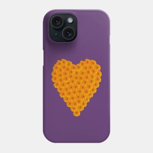 Floral Heart of Marigolds with Back Print Phone Case