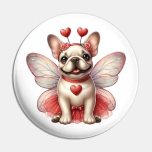 Valentine Fairy French Bulldog Pin