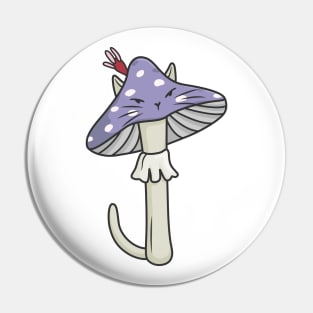 Violet amanita catshroom Pin