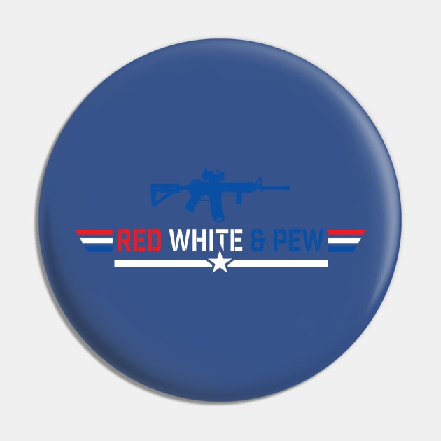 Red White and Pew Pin by MikesTeez