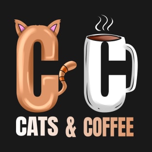 Logo Cats And Hot Coffee On Purrsday T-Shirt