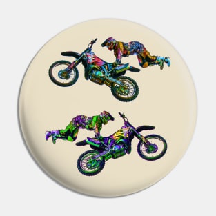 Motocross rider in the jump Pin