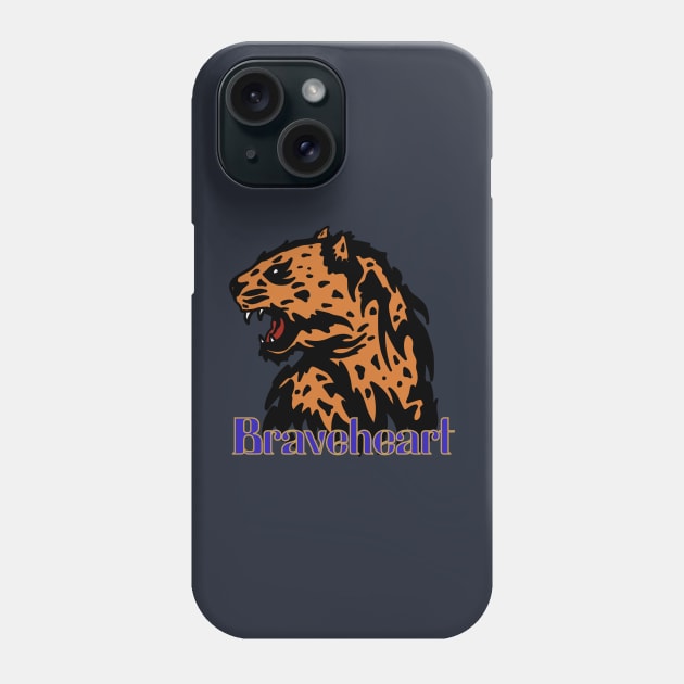 The Brave Tiger King of Jungle Phone Case by RiyanRizqi