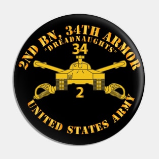 2nd Bn 34th Armor - Dreadnaughts - Armor Branch Pin