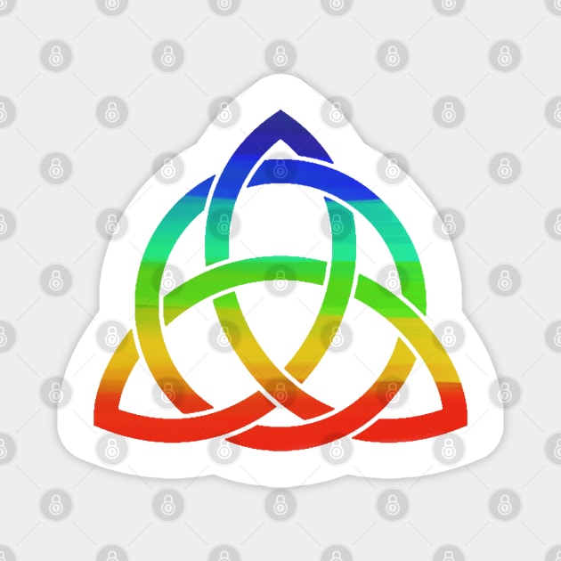 Triquetra Colors 7 chakra Magnet by GalartCreations