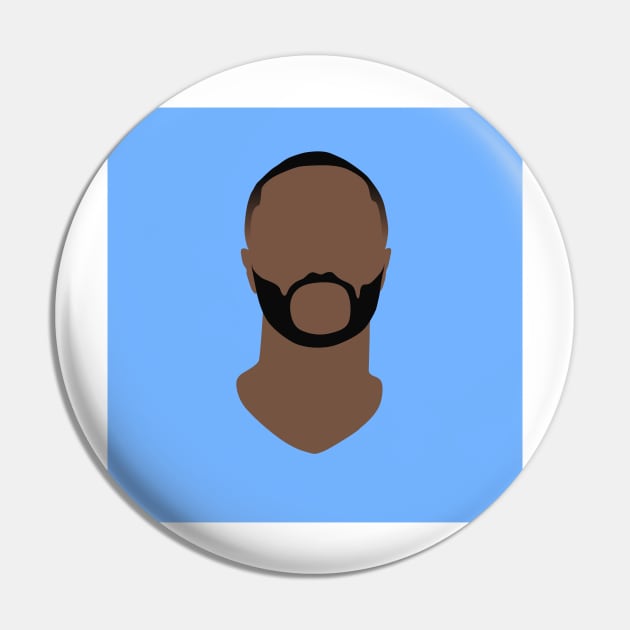 Raheem Sterling Minimalistic Face Art Pin by GotchaFace