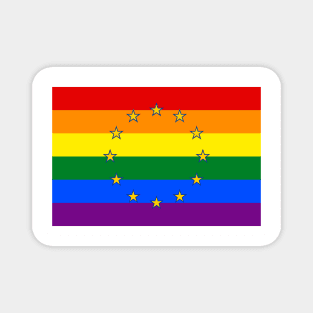 European Union LGBTQ Pride Flag Magnet