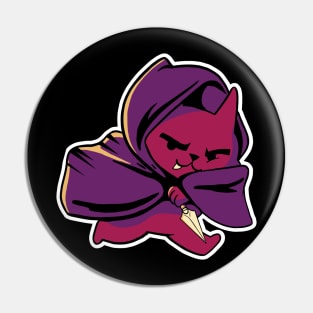 D&D Rogue Class Kawaii Cat Pin