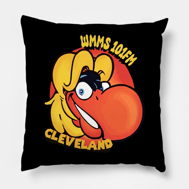 vintage wmms radio 101 fm cleveland Pillow by SariBuah