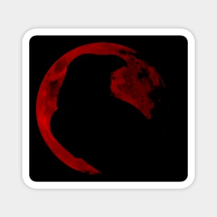 Blood Moon Raven Magnet