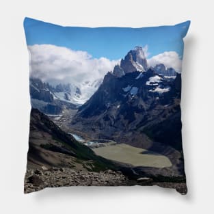 Majestic Patagonian Andes mountains Pillow