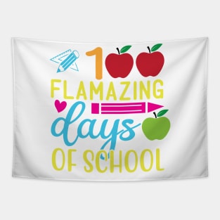 100 flamazing days of school Tapestry