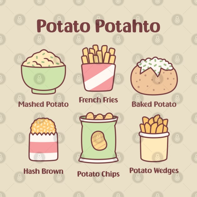 Potato Potahto Mashed Potato French Fries Hash Brown Potato Chips by rustydoodle