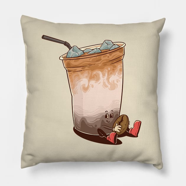 Iced Coffee Milk Pillow by illust_cheonsa