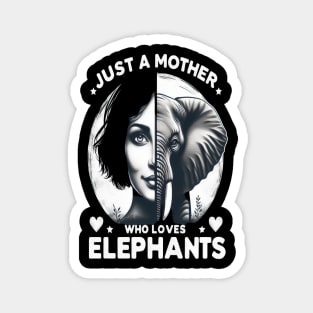 Majestic Fusion: Elephant Woman Magnet