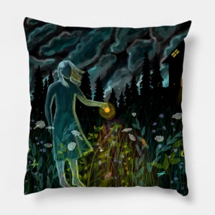 Witch Window Spring Meadow Pillow