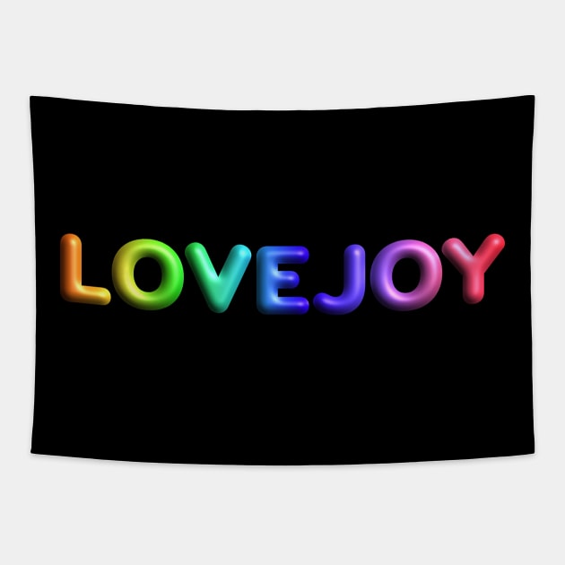 LOVEJOY - Rainbow Typography Tapestry by Jurou