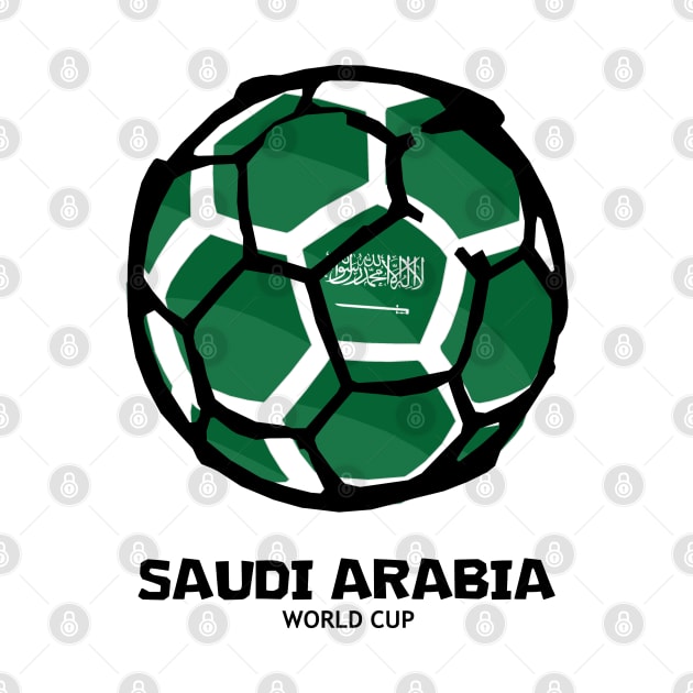 Saudi Arabia Football Country Flag by KewaleeTee