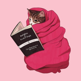 Cat Reading Karl Marx T-Shirt