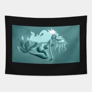 Blue Mermaid Tapestry