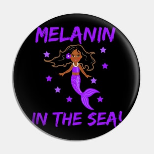 Melanin In The Sea African American Pin