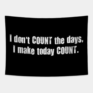 I Don't Count the Days I Make Today Count. Tapestry